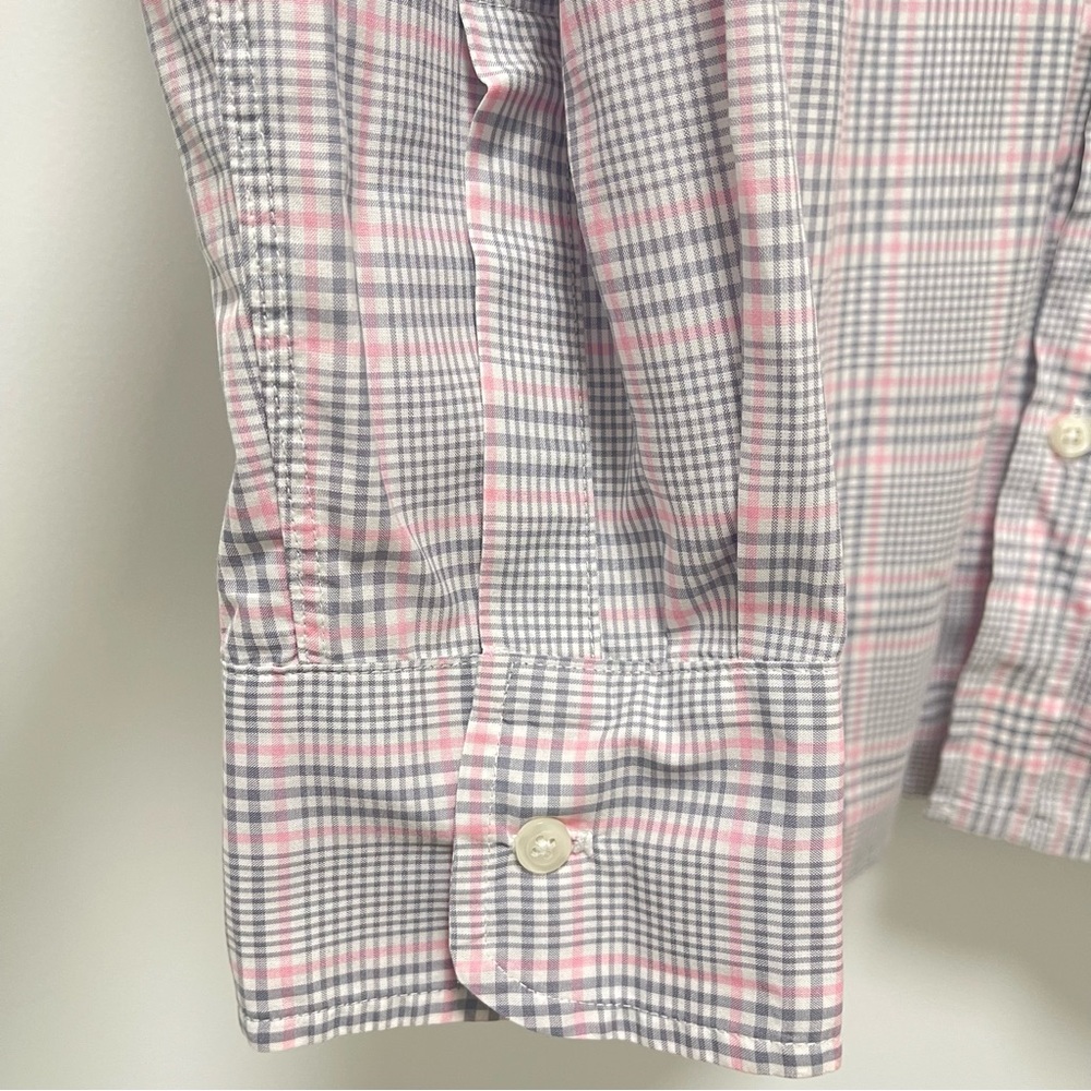 Frank & Eileen Paul Long Sleeve Button Down Pink Gray Plaid Shirt Size X-Large - Picture 7 of 11